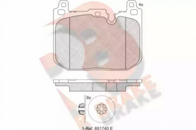 R BRAKE rb2247 -  Комплект тормозных колодок, дисковый тормоз
